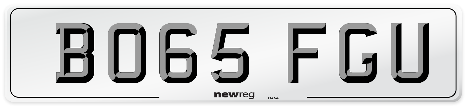 BO65 FGU Number Plate from New Reg